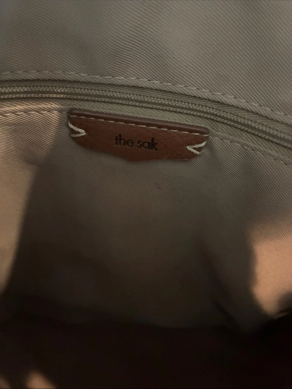 The Sak Cream and Natural Woven Shoulder Bag